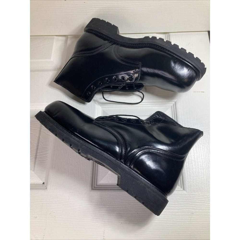 Vintage Canadian Military Protective Toe Vibram Mens Size 12 Or 13 Black Shoes